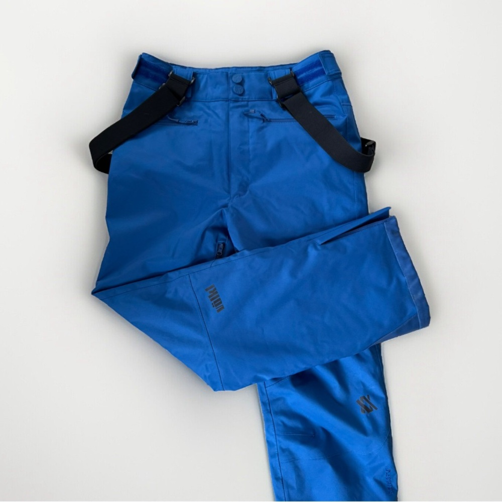 Volkl Kids Size 14 XXL Blue Ski Snowboard Pants Suspenders Fits Women Small